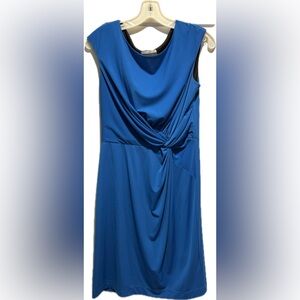 Muse for Boston Proper turquoise blue side knot matte jersey sleeveless dress S